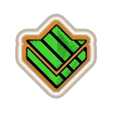 Guild Wars 2 commander tag with a diagonal pattern effect